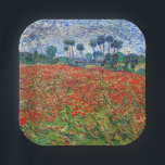 Vincent van Gogh - Poppy Field Paper Plates<br><div class="desc">Poppy Field - Vincent van Gogh,  Oil on Canvas,  1890 in Auvers-sur-Oise</div>