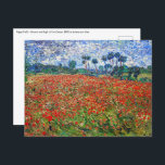 Vincent van Gogh - Poppy Field Postcard<br><div class="desc">Poppy Field - Vincent van Gogh,  Oil on Canvas,  1890 in Auvers-sur-Oise</div>