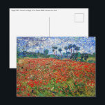 Vincent van Gogh - Poppy Field Postcard<br><div class="desc">Poppy Field - Vincent van Gogh,  Oil on Canvas,  1890 in Auvers-sur-Oise</div>