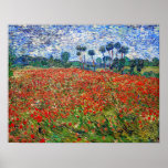 Vincent van Gogh - Poppy Field Poster<br><div class="desc">Poppy Field - Vincent van Gogh,  Oil on Canvas,  1890 in Auvers-sur-Oise</div>