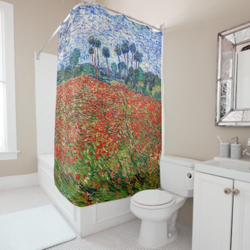 Vincent van Gogh _ Poppy Field Shower Curtain