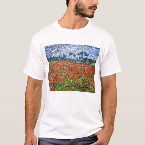 Vincent van Gogh _ Poppy Field T_Shirt