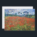 Vincent van Gogh - Poppy Field Thank You Card<br><div class="desc">Poppy Field - Vincent van Gogh,  Oil on Canvas,  1890 in Auvers-sur-Oise</div>