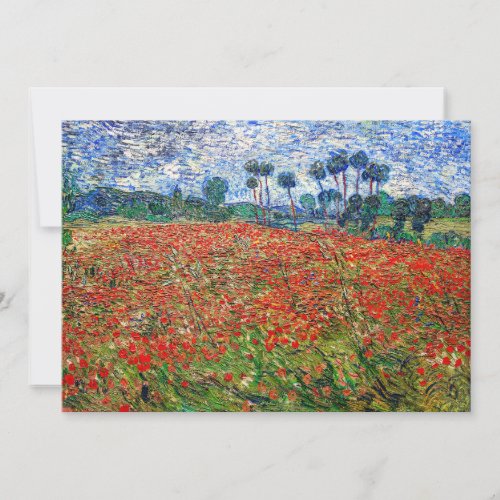 Vincent van Gogh _ Poppy Field Thank You Card