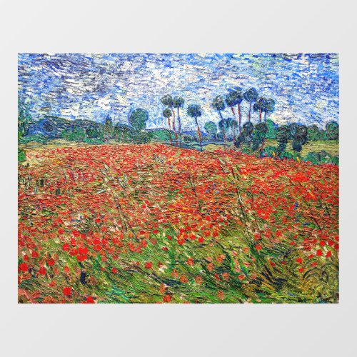 Vincent van Gogh _ Poppy Field Window Cling