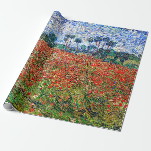 Vincent van Gogh _ Poppy Field Wrapping Paper