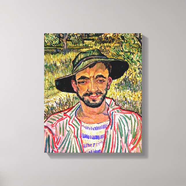 Vincent Van Gogh - Portrait Of A Young Peasant Canvas Print (Front)