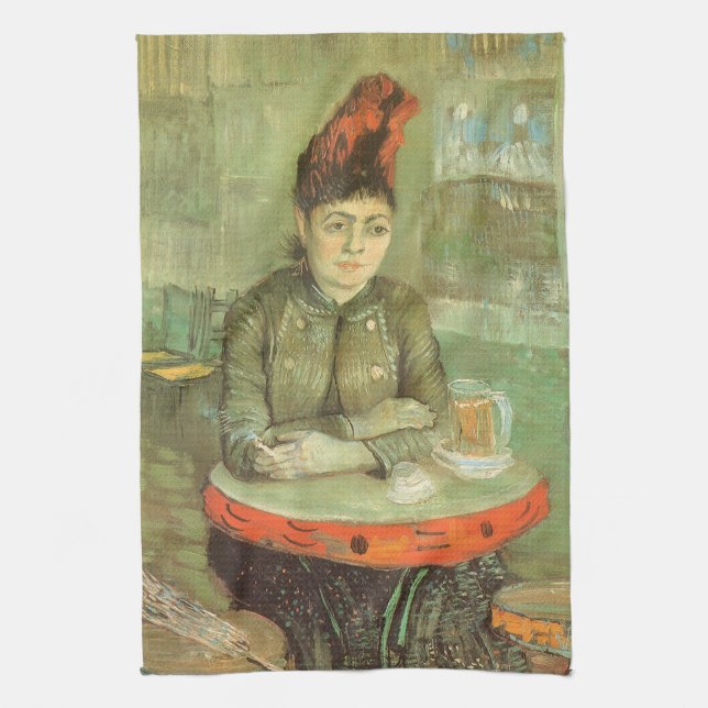 Vincent van Gogh - Portrait of Agostina Segatori Kitchen Towel (Vertical)
