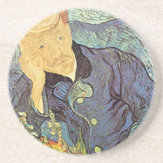 Vincent van Gogh - Portrait of Doctor Gachet Sandstone Coaster (Front)