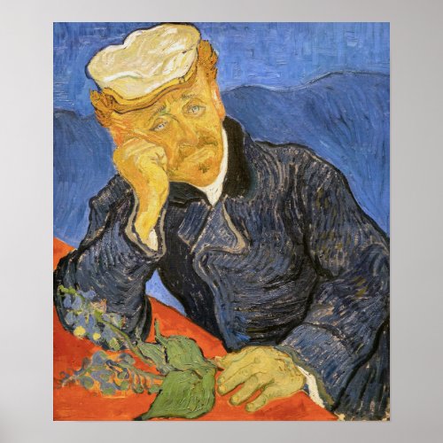 Vincent Van Gogh _ Portrait of Doctor Paul Gachet Poster