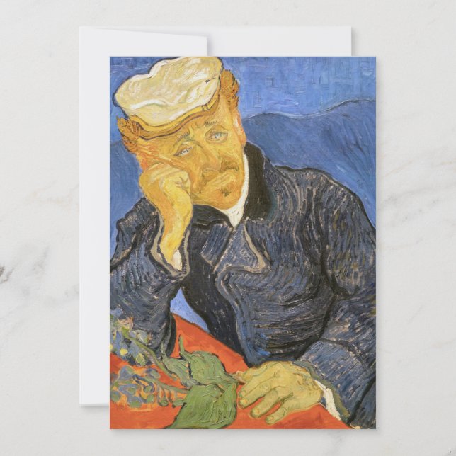Vincent Van Gogh - Portrait of Doctor Paul Gachet Thank You Card (Front)