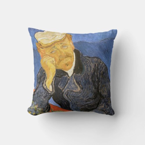 Vincent Van Gogh _ Portrait of Doctor Paul Gachet Throw Pillow