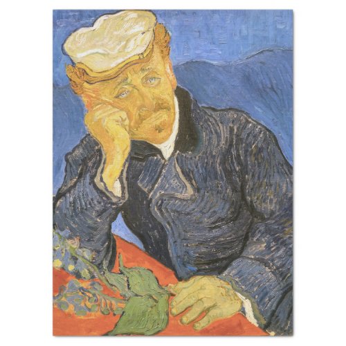 Vincent Van Gogh _ Portrait of Doctor Paul Gachet Tissue Paper