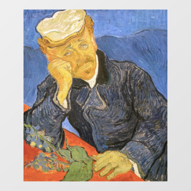 Vincent Van Gogh - Portrait of Doctor Paul Gachet Window Cling (Sheet)