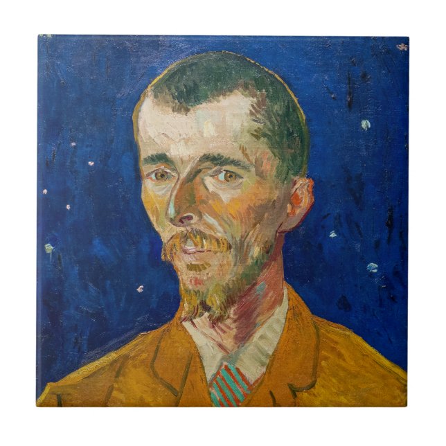 Vincent Van Gogh - Portrait of Eugene Boch, Arles Ceramic Tile (Front)