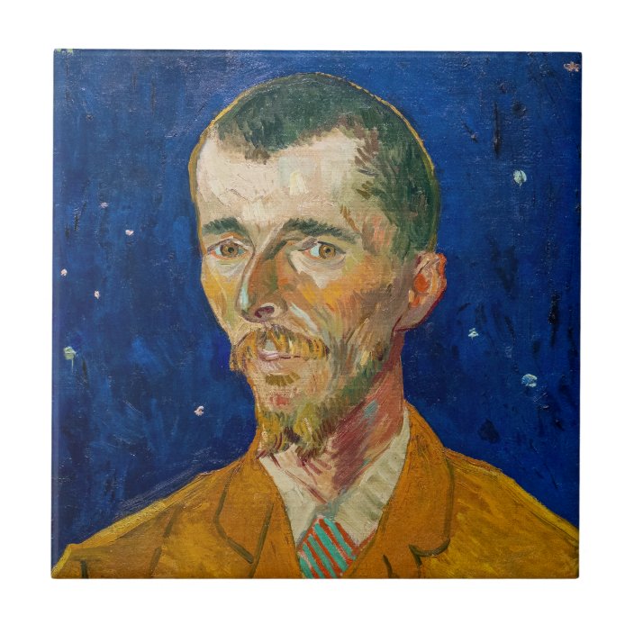 Vincent Van Gogh - Portrait of Eugene Boch, Arles Ceramic Tile | Zazzle.com