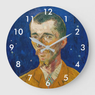 Vincent Van Gogh - Portrait of Eugene Boch, Arles Large Clock
