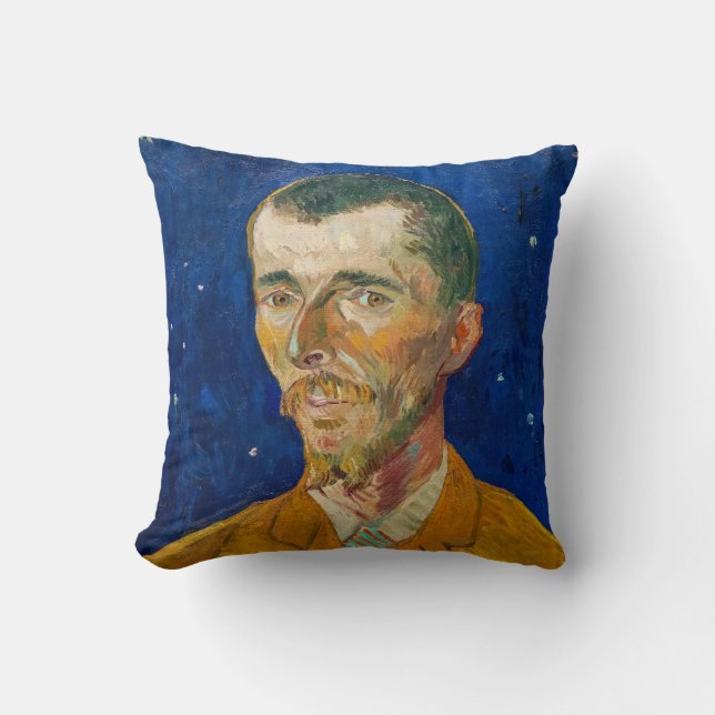 Vincent Van Gogh - Portrait of Eugene Boch, Arles Throw Pillow (Front)