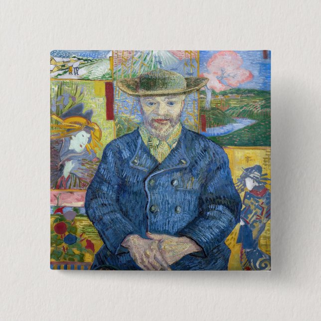 Vincent van Gogh - Portrait of Pere Tanguy Button (Front)