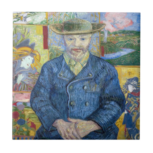 Vincent van Gogh - Portrait of Pere Tanguy Ceramic Tile (Front)