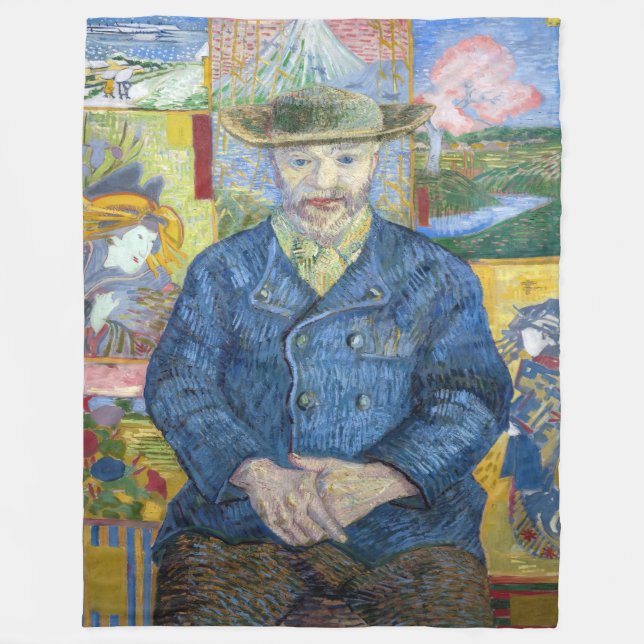 Vincent van Gogh - Portrait of Pere Tanguy Fleece Blanket (Front)