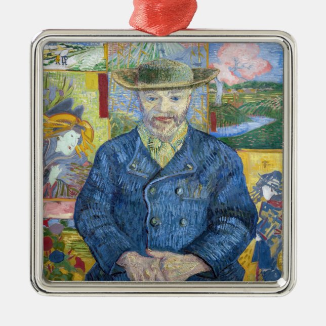 Vincent van Gogh - Portrait of Pere Tanguy Metal Ornament (Front)