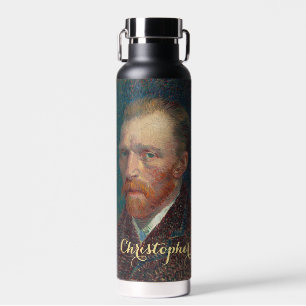Vincent Van Gogh Portrait Vintage Art Monogrammed Water Bottle