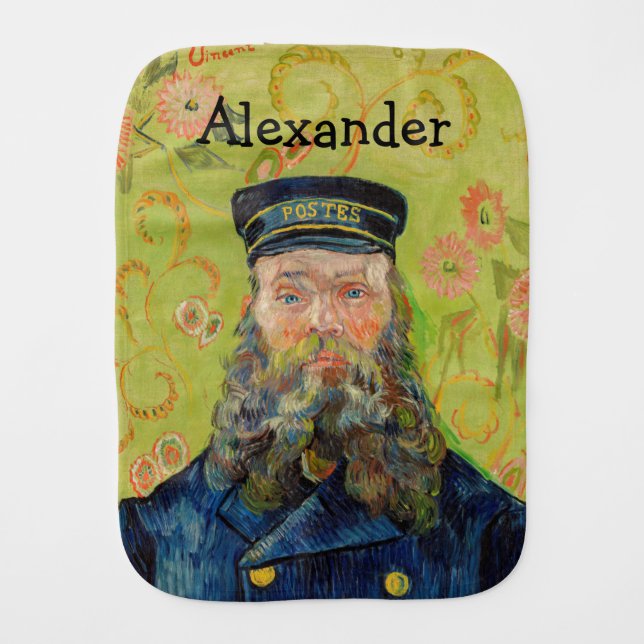 Vincent Van Gogh - Postman Joseph Roulin Baby Burp Cloth (Front)