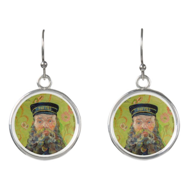Vincent Van Gogh - Postman Joseph Roulin Earrings (Front)