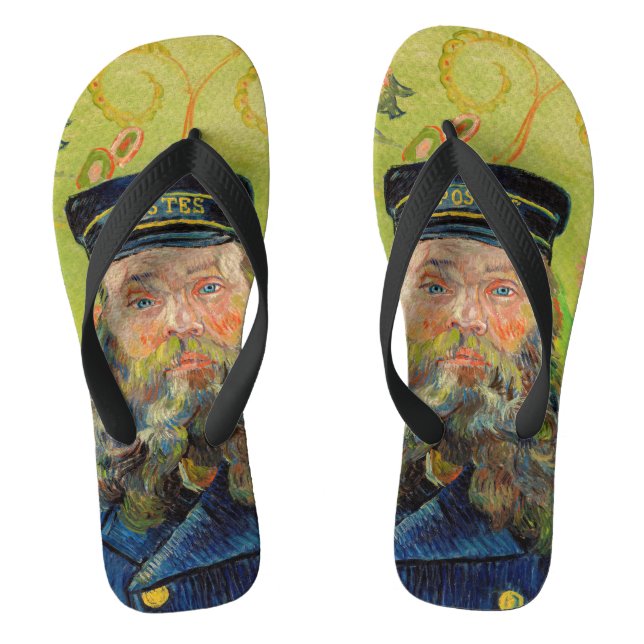 Vincent Van Gogh - Postman Joseph Roulin Flip Flops (Footbed)