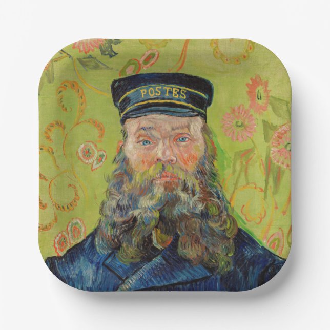 Vincent Van Gogh - Postman Joseph Roulin Paper Plates (Front)