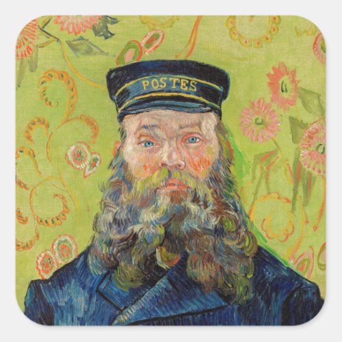 Vincent Van Gogh _ Postman Joseph Roulin Square Sticker