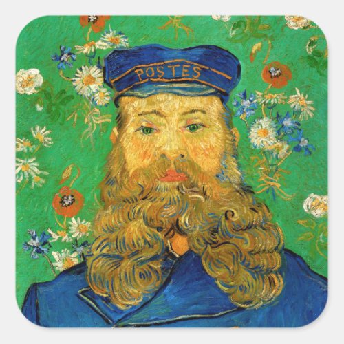 Vincent Van Gogh _ Postman Joseph Roulin Square Sticker