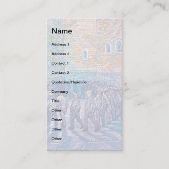 Vincent Van Gogh - Prisoners Walking The Round Business Card by ArtLoversCafe at Zazzle