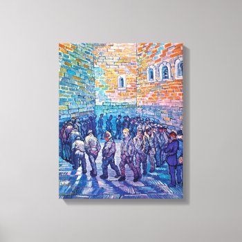 Vincent Van Gogh - Prisoners Walking The Round Canvas Print by ArtLoversCafe at Zazzle