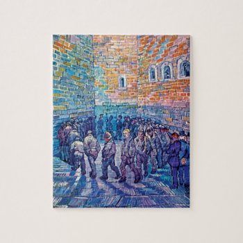 Vincent Van Gogh - Prisoners Walking The Round Jigsaw Puzzle by ArtLoversCafe at Zazzle