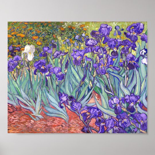 Vincent Van Gogh Purple Irises Fine Art Poster | Zazzle.com