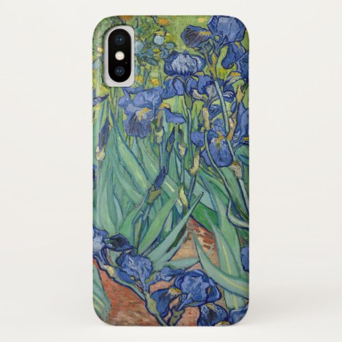 Vincent Van Gogh Purple Irises Masterpiece art iPhone X Case
