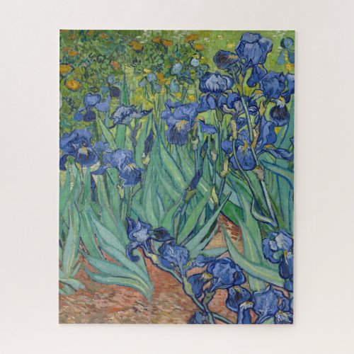 Vincent Van Gogh Purple Irises Masterpiece art Jigsaw Puzzle