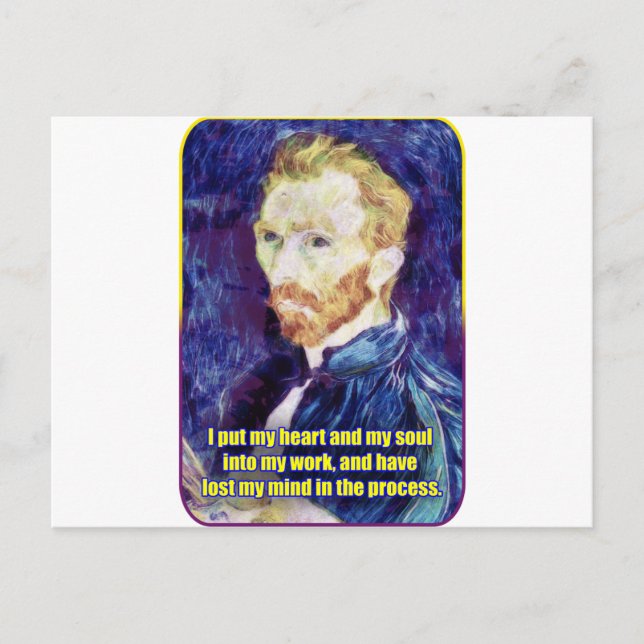 Vincent van Gogh - Quote Postcard (Front)