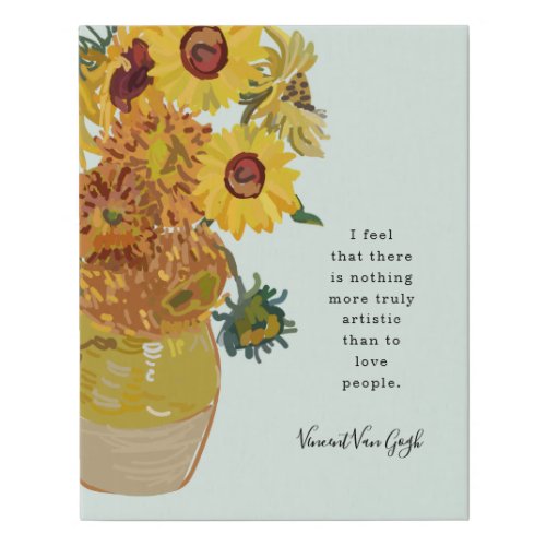 Vincent Van Gogh Quote Wall Art - Vincent Van Gogh Quote Wall Art - A modern take on Van Gogh's sunflowers with one of his most famous quotes make a unique and artistic gift .