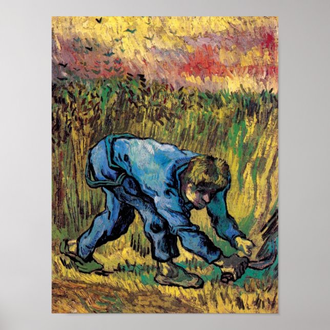 Vincent Van Gogh - Reaper With Sickle - Fine Art Poster (Front)