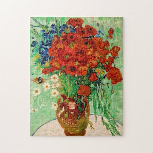 Vincent Van Gogh Red Poppies and Daisies in a Vase Jigsaw Puzzle