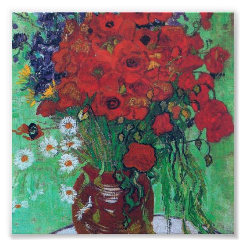 Vincent Van Gogh _ Red Poppies and Daisies Photo Print