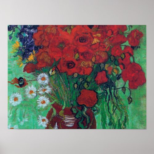 Vincent Van Gogh _ Red Poppies and Daisies Poster