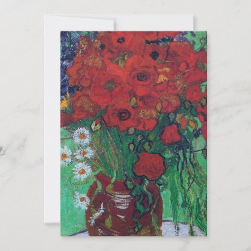 Vincent Van Gogh _ Red Poppies and Daisies Thank You Card