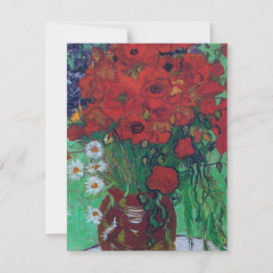 Vincent Van Gogh - Red Poppies and Daisies Thank You Card