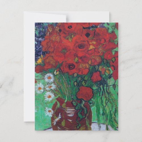 Vincent Van Gogh _ Red Poppies and Daisies Thank You Card