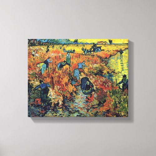 Vincent Van Gogh _ Red Vineyard At Arles Painting Canvas Print