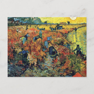 Vincent Van Gogh - Red Vineyard At Arles Painting Postcard